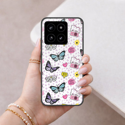 Xiaomi 14 Cover - Vanilla Dream Series - HQ Ultra Shine Premium Infinity Glass Soft Silicon Borders Case