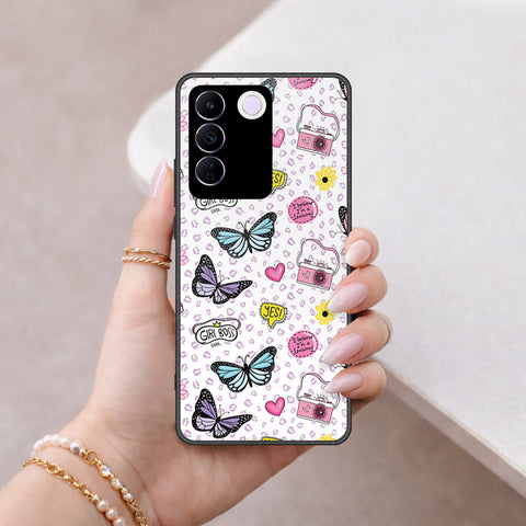 Vivo S16e Cover - Vanilla Dream Series - HQ Ultra Shine Premium Infinity Glass Soft Silicon Borders Case