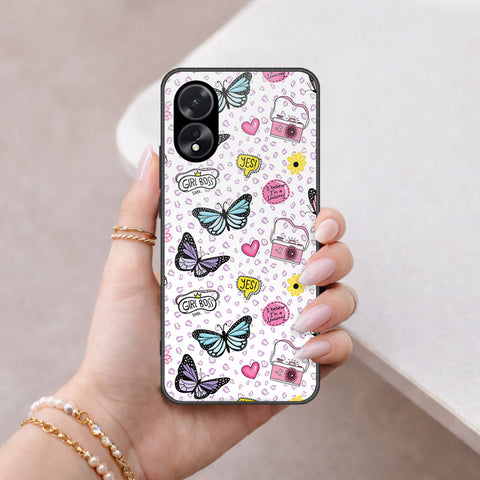 Oppo A18 Cover - Vanilla Dream Series - HQ Ultra Shine Premium Infinity Glass Soft Silicon Borders Case