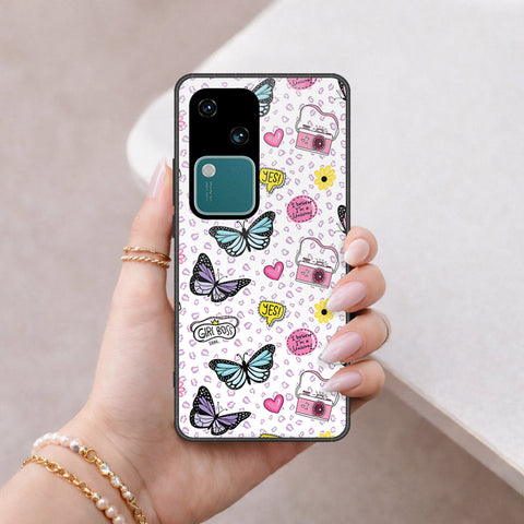 Vivo S18 Cover - Vanilla Dream Series - HQ Ultra Shine Premium Infinity Glass Soft Silicon Borders Case