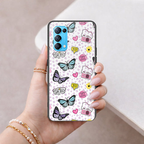 Oppo Reno 5 5G Cover - Vanilla Dream Series - HQ Ultra Shine Premium Infinity Glass Soft Silicon Borders Case
