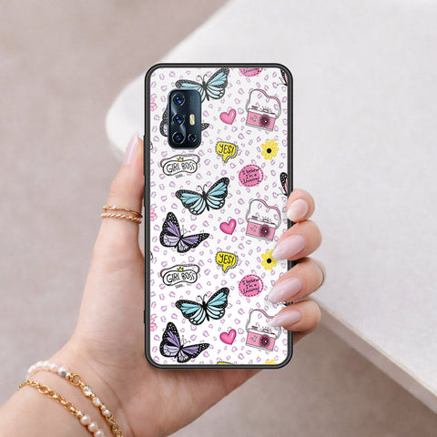 Vivo V17 Cover - Vanilla Dream Series - HQ Ultra Shine Premium Infinity Glass Soft Silicon Borders Case