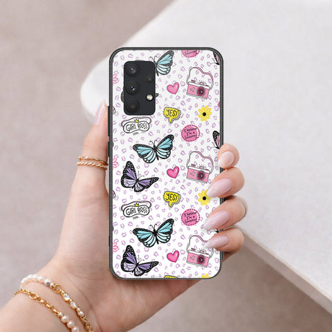 Samsung Galaxy A32 Cover - Vanilla Dream Series - HQ Ultra Shine Premium Infinity Glass Soft Silicon Borders Case