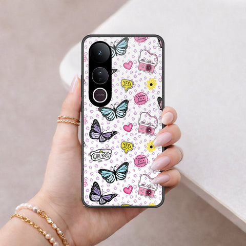 Vivo V50 Lite Cover - Vanilla Dream Series - HQ Ultra Shine Premium Infinity Glass Soft Silicon Borders Case