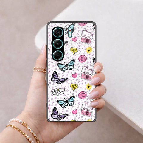 Tecno Camon 40 Pro Cover - Vanilla Dream Series - HQ Ultra Shine Premium Infinity Glass Soft Silicon Borders Case