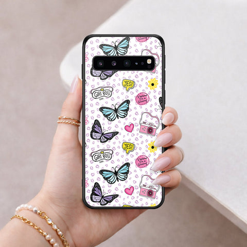 Samsung Galaxy S10 5G Cover - Vanilla Dream Series - HQ Ultra Shine Premium Infinity Glass Soft Silicon Borders Case