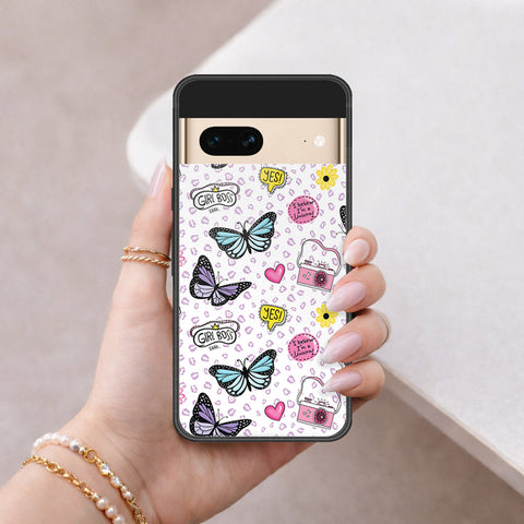 Google Pixel 7 Cover - Vanilla Dream Series - HQ Ultra Shine Premium Infinity Glass Soft Silicon Borders Case