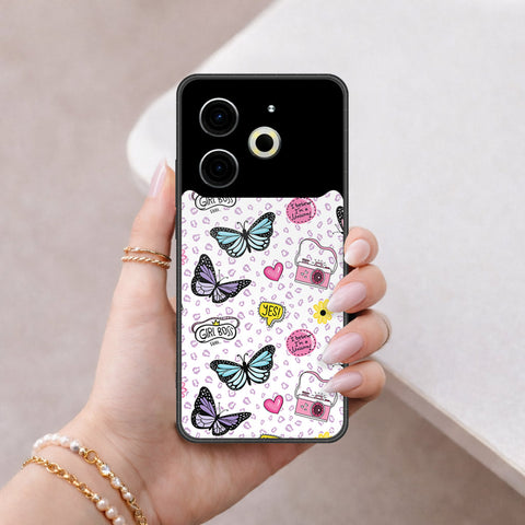 Tecno Pova 6 Cover - Vanilla Dream Series - HQ Ultra Shine Premium Infinity Glass Soft Silicon Borders Case