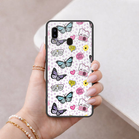 Samsung Galaxy A20 Cover - Vanilla Dream Series - HQ Ultra Shine Premium Infinity Glass Soft Silicon Borders Case