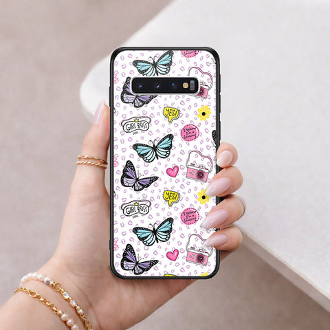 Samsung Galaxy S10 Cover - Vanilla Dream Series - HQ Ultra Shine Premium Infinity Glass Soft Silicon Borders Case