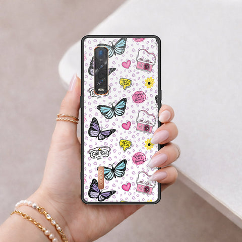 Oppo Find X2 Pro Cover - Vanilla Dream Series - HQ Ultra Shine Premium Infinity Glass Soft Silicon Borders Case