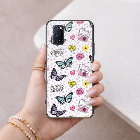 Oppo A92 Cover - Vanilla Dream Series - HQ Ultra Shine Premium Infinity Glass Soft Silicon Borders Case