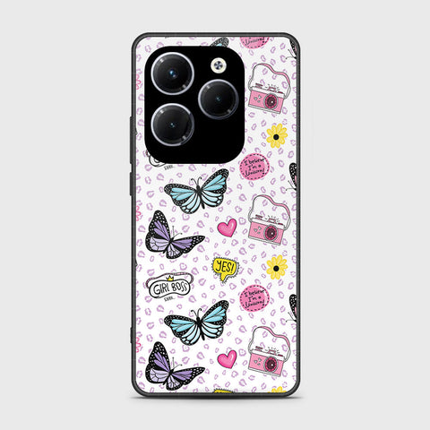 Infinix Hot 40 Pro Cover- Vanilla Dream Series - HQ Ultra Shine Premium Infinity Glass Soft Silicon Borders Case