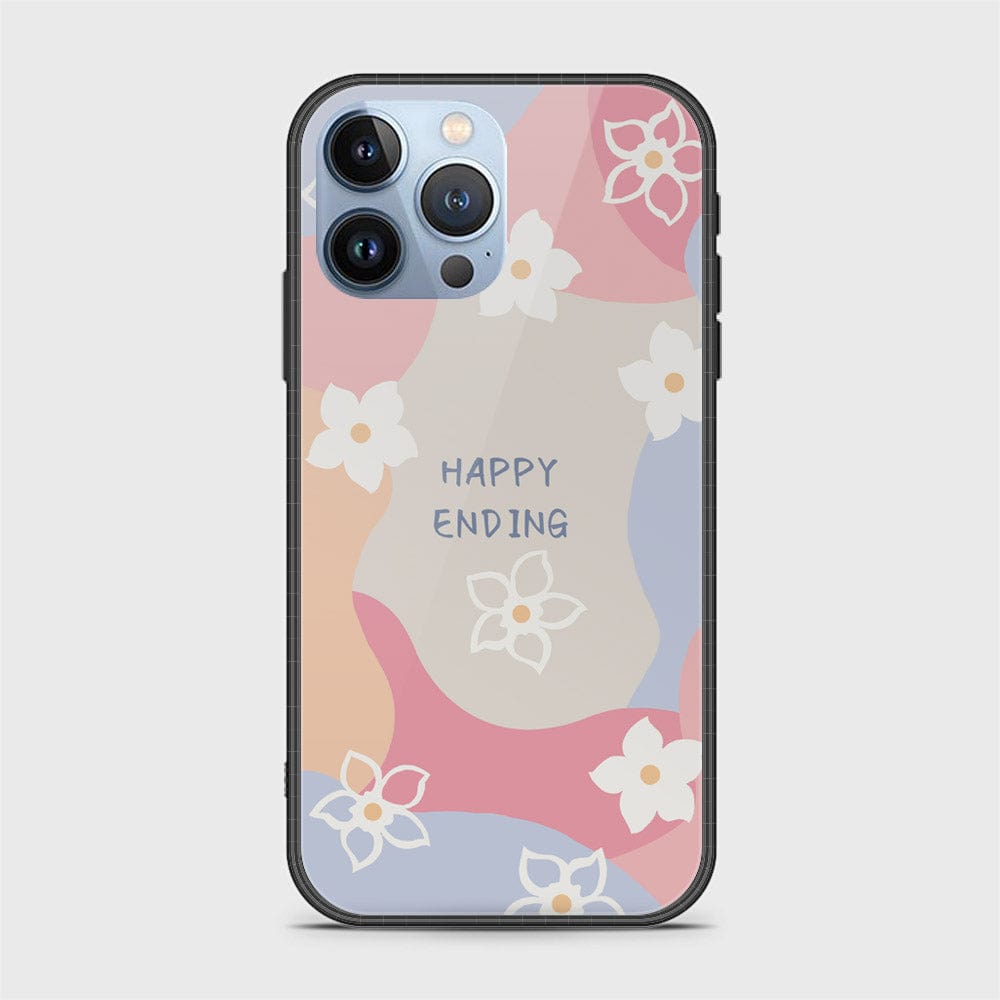 iPhone 13 Pro Max Cover - Happy Series - HQ Ultra Shine Premium Infinity Glass Soft Silicon Borders Case (Fast Delivery)