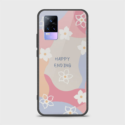 Vivo V21e Cover - Happy Series - HQ Ultra Shine Premium Infinity Glass Soft Silicon Borders Case (Fast Delivery)