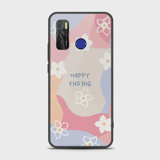 Infinix Hot 9 Cover - Happy Series - HQ Ultra Shine Premium Infinity Glass Soft Silicon Borders Case