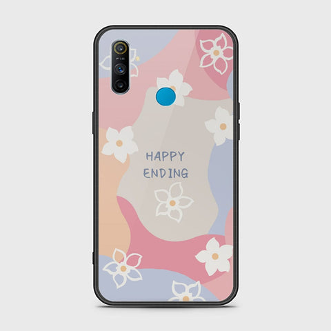 Realme C3 Cover - Happy Series - D19 - HQ Ultra Shine Premium Infinity Glass Soft Silicon Borders Case ( Fast Delivery )