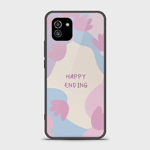 Samsung Galaxy A03 Cover - Happy Series - HQ Ultra Shine Premium Infinity Glass Soft Silicon Borders Case (Fast Delivery)