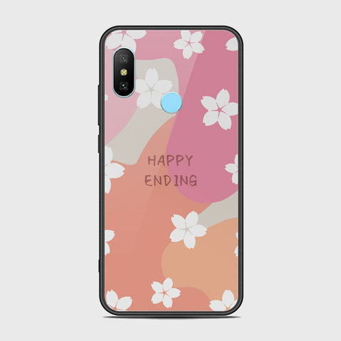 Xiaomi Redmi Note 6 Cover - Happy Series - HQ Ultra Shine Premium Infinity Glass Soft Silicon Borders Case