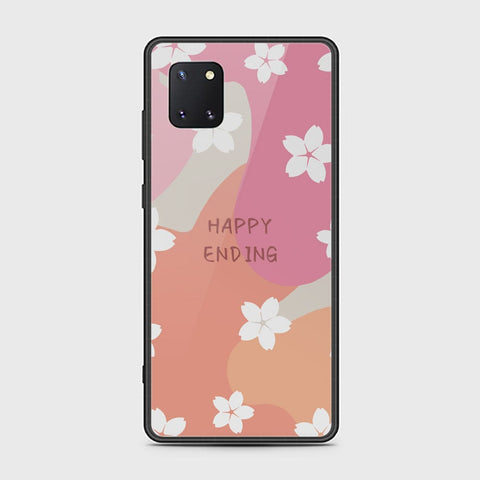Samsung Galaxy A81 Cover - Happy Series - HQ Ultra Shine Premium Infinity Glass Soft Silicon Borders Case (Fast Delivery)