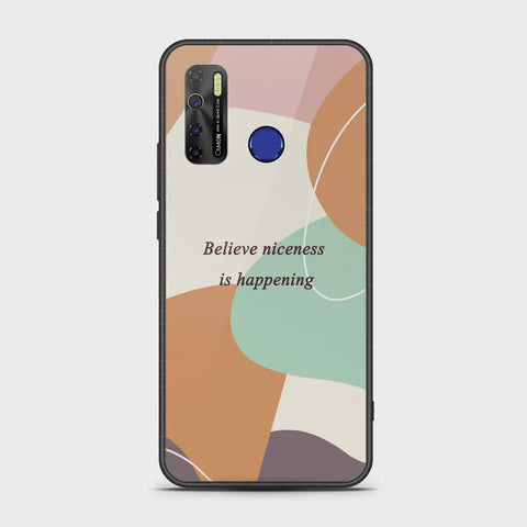 Infinix Hot 9 Pro Cover - Happy Series - HQ Ultra Shine Premium Infinity Glass Soft Silicon Borders Case