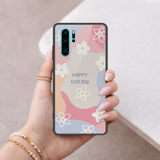 Huawei P30 Pro Cover - Happy Series - HQ Ultra Shine Premium Infinity Glass Soft Silicon Borders Case