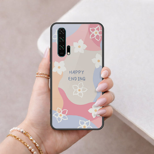Honor 20 Pro Cover - Happy Series - HQ Ultra Shine Premium Infinity Glass Soft Silicon Borders Case