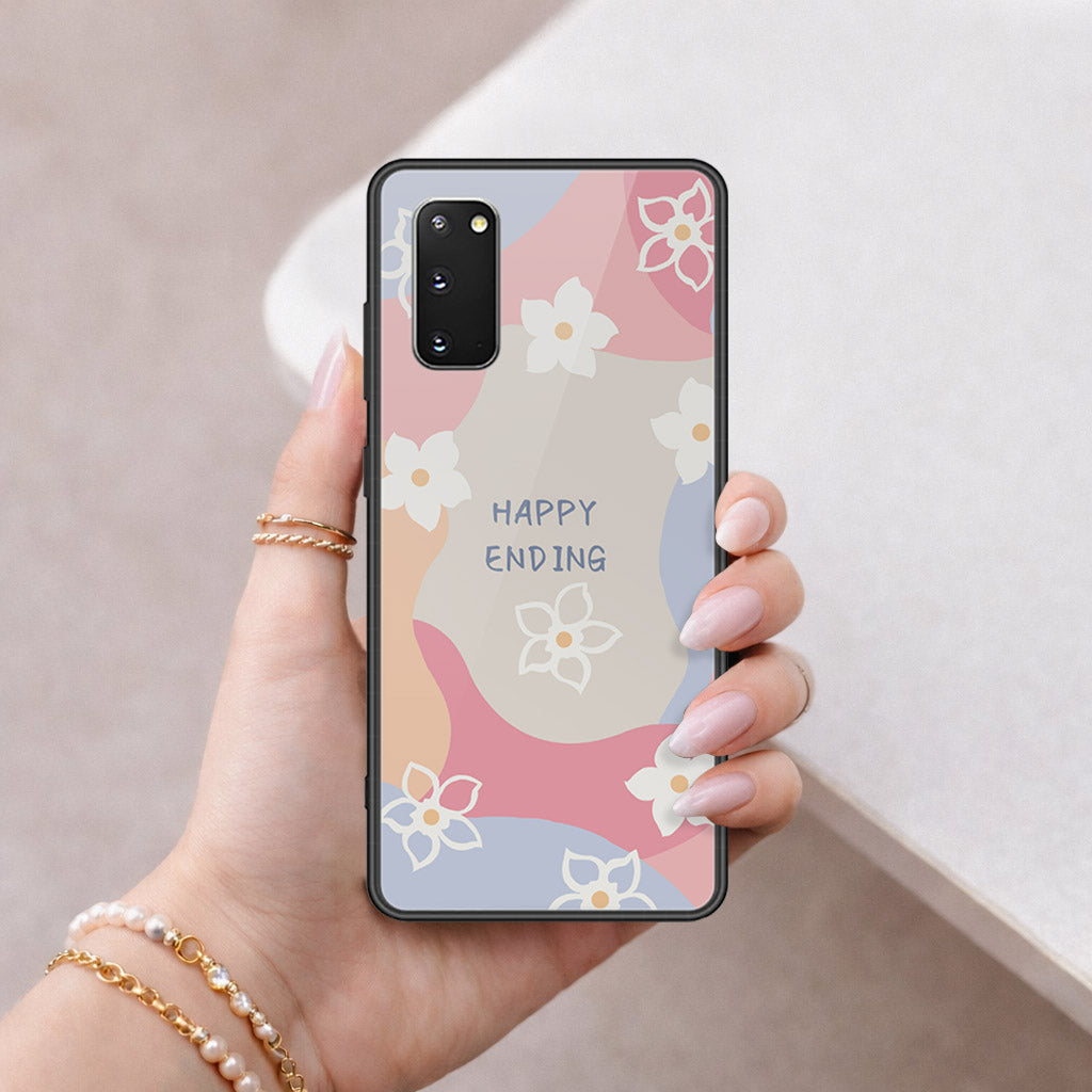 Samsung Galaxy S20 Plus Cover - Happy Series - HQ Ultra Shine Premium Infinity Glass Soft Silicon Borders Case