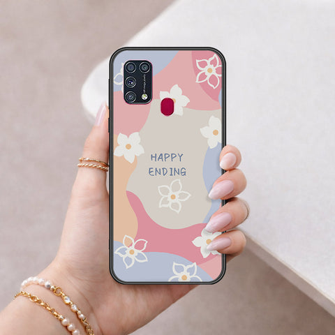 Samsung Galaxy M21s Cover - Happy Series - HQ Ultra Shine Premium Infinity Glass Soft Silicon Borders Case