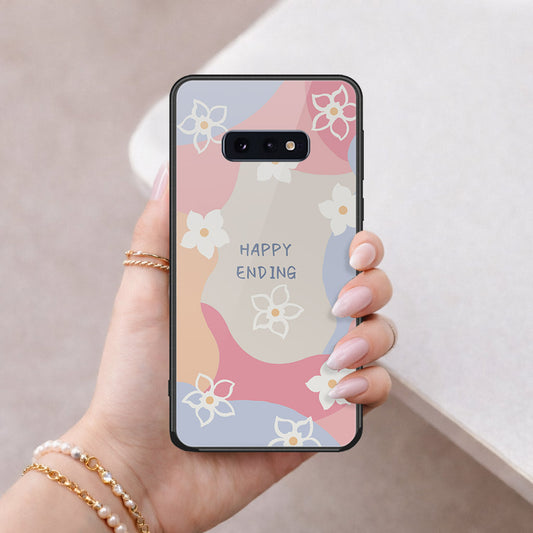 Samsung Galaxy S10e Cover - Happy Series - HQ Ultra Shine Premium Infinity Glass Soft Silicon Borders Case
