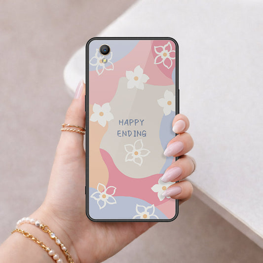 Oppo A37 Cover - Happy Series - HQ Ultra Shine Premium Infinity Glass Soft Silicon Borders Case