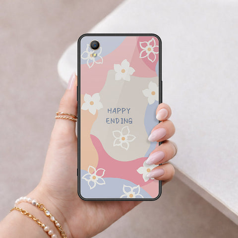 Oppo A37 Cover - Happy Series - HQ Ultra Shine Premium Infinity Glass Soft Silicon Borders Case