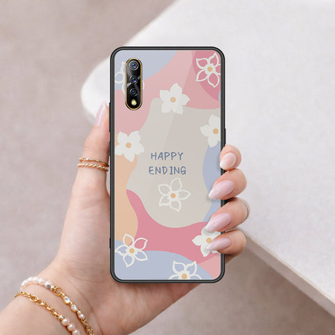 vivo Z5 Cover - Happy Series - HQ Ultra Shine Premium Infinity Glass Soft Silicon Borders Case