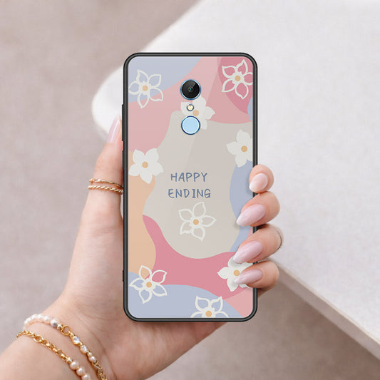 Xiaomi Redmi Note 5 / Redmi 5 Plus Cover - Happy Series - HQ Ultra Shine Premium Infinity Glass Soft Silicon Borders Case