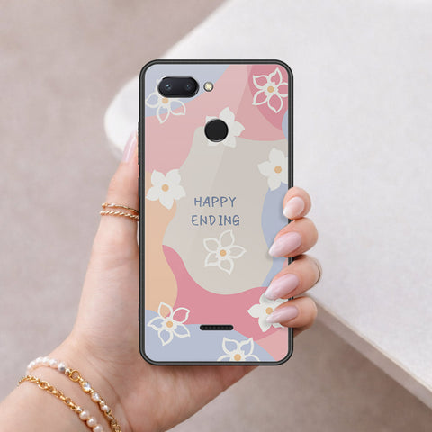Xiaomi Redmi 6 Cover - Happy Series - HQ Ultra Shine Premium Infinity Glass Soft Silicon Borders Case