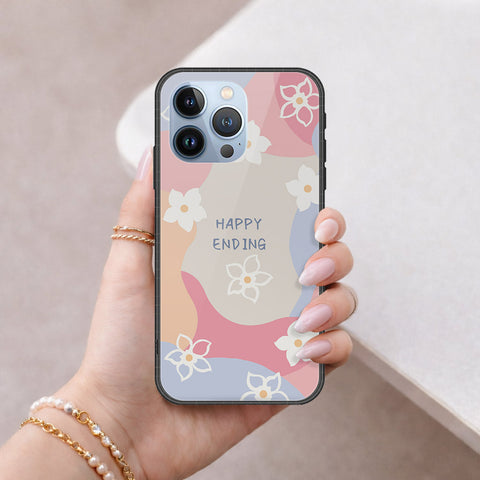 iPhone 13 Pro Cover - Happy Series - HQ Ultra Shine Premium Infinity Glass Soft Silicon Borders Case