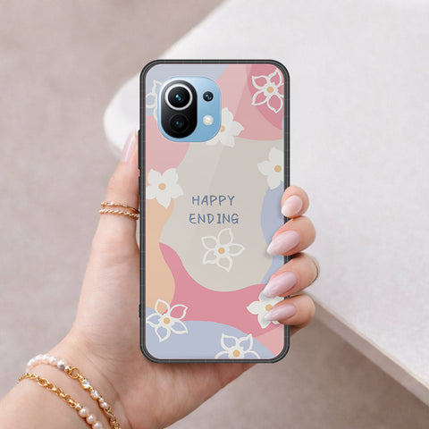 Xiaomi Mi 11 Cover - Happy Series - HQ Ultra Shine Premium Infinity Glass Soft Silicon Borders Case