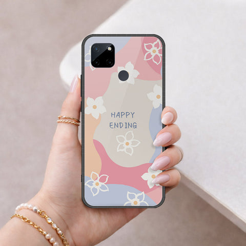 Realme C25Y Cover - Happy Series - HQ Ultra Shine Premium Infinity Glass Soft Silicon Borders Case