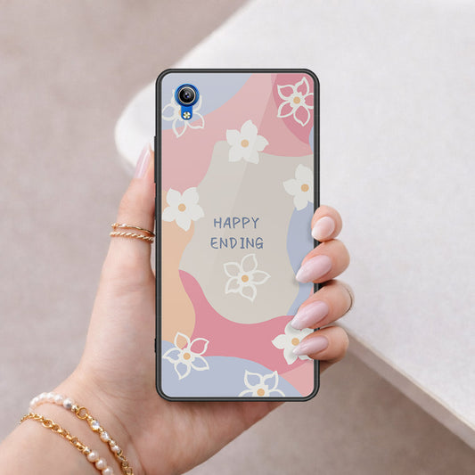Vivo Y91C Cover - Happy Series - HQ Ultra Shine Premium Infinity Glass Soft Silicon Borders Case