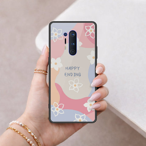 OnePlus 8 Pro Cover - Happy Series - HQ Ultra Shine Premium Infinity Glass Soft Silicon Borders Case