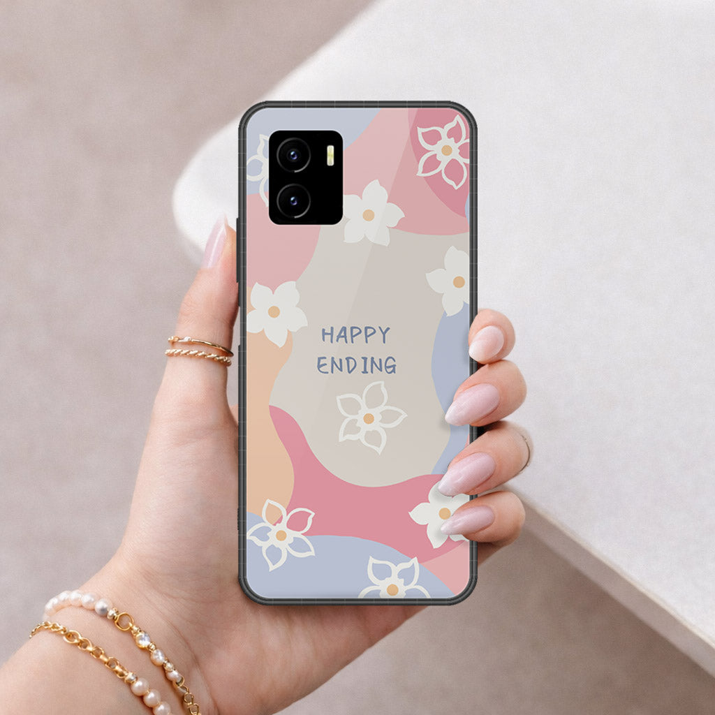 Vivo Y32t Cover - Happy Series - HQ Ultra Shine Premium Infinity Glass Soft Silicon Borders Case