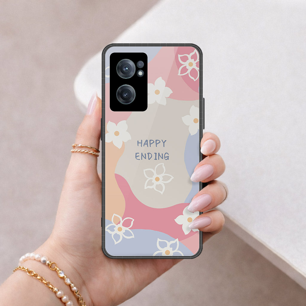 OnePlus Nord CE 2 5G Cover - Happy Series - HQ Ultra Shine Premium Infinity Glass Soft Silicon Borders Case