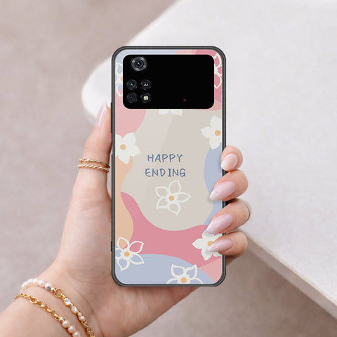 Xiaomi Poco M4 Pro Cover - Happy Series - HQ Ultra Shine Premium Infinity Glass Soft Silicon Borders Case