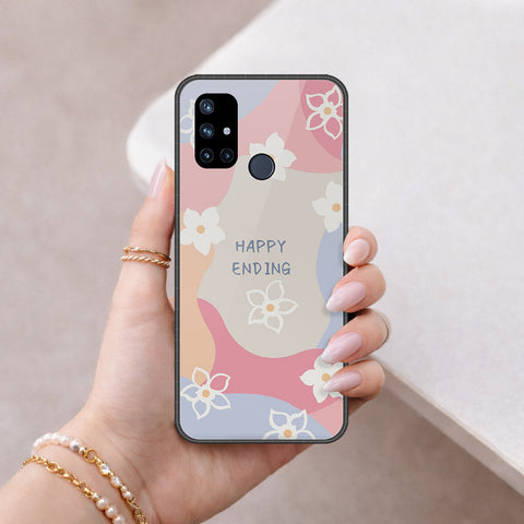 OnePlus Nord N10 Cover - Happy Series - HQ Ultra Shine Premium Infinity Glass Soft Silicon Borders Case