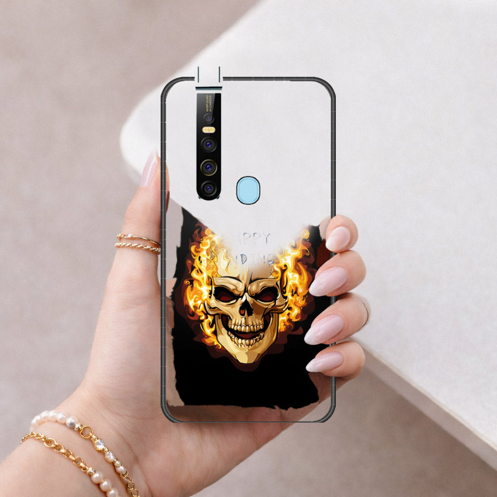 Tecno Camon 15 Premier Cover - Happy Series - HQ Ultra Shine Premium Infinity Glass Soft Silicon Borders Case