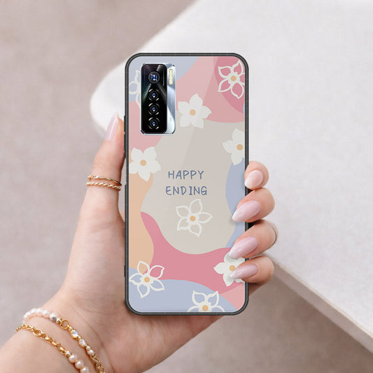 Tecno Camon 17 Pro Cover - Happy Series - HQ Ultra Shine Premium Infinity Glass Soft Silicon Borders Case