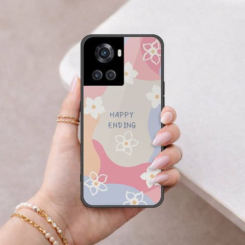 OnePlus 10R Cover - Happy Series - HQ Ultra Shine Premium Infinity Glass Soft Silicon Borders Case