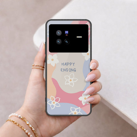 Vivo X80 Cover - Happy Series - HQ Ultra Shine Premium Infinity Glass Soft Silicon Borders Case