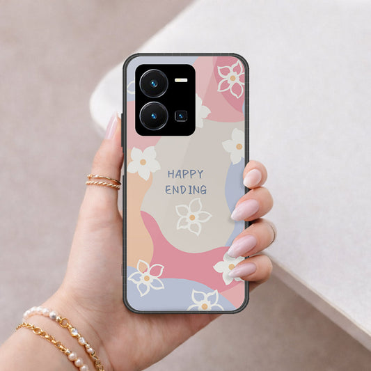 Vivo Y35 4G Cover - Happy Series - HQ Ultra Shine Premium Infinity Glass Soft Silicon Borders Case