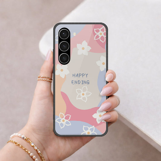 Samsung Galaxy S23 Plus 5G Cover - Happy Series - HQ Ultra Shine Premium Infinity Glass Soft Silicon Borders Case